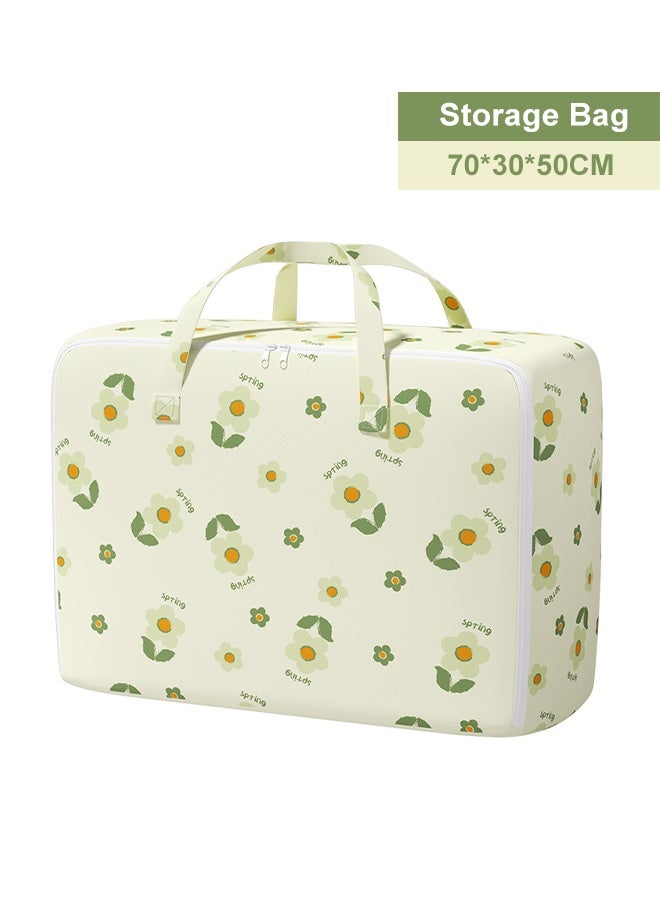 Large Storage Bag Quilt Storage Bag with Carry Handles Collapsible Moving Bags Foldable Closet Organizers Storage Containers  Strong Moving Bags for Clothes Pillows Blankets Bedding Storage Bags 70*30*50cm (105L) Moving Box Alternative - Image 1