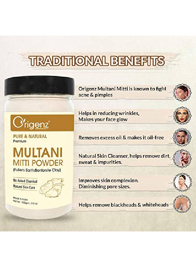 Origenz Premium Multani Mitti Powder 100Gm (Pack Of 2) - Image 4