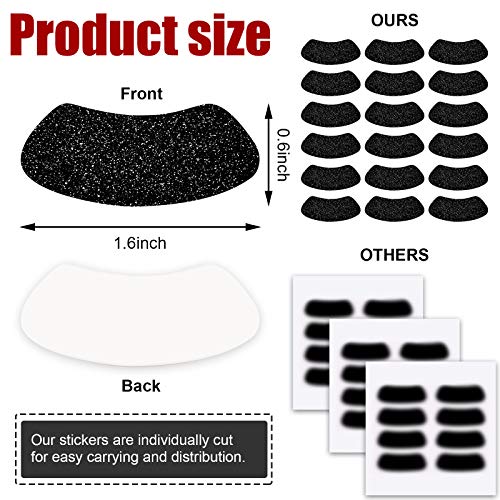 Sumind 280 Pairs Eye Black Stickers Sports Glitter Eye Black Strips Customizable Face Adhesive Sticker for Football Soccer Baseball Softball Fans Birthday Sports Themed Party Supplies - Image 2