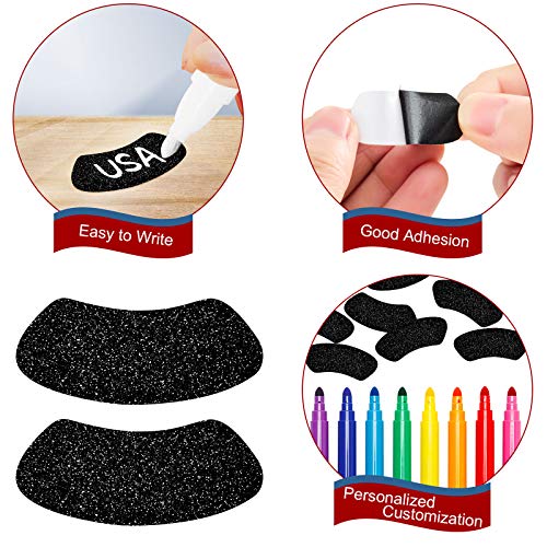 Sumind 280 Pairs Eye Black Stickers Sports Glitter Eye Black Strips Customizable Face Adhesive Sticker for Football Soccer Baseball Softball Fans Birthday Sports Themed Party Supplies - Image 3