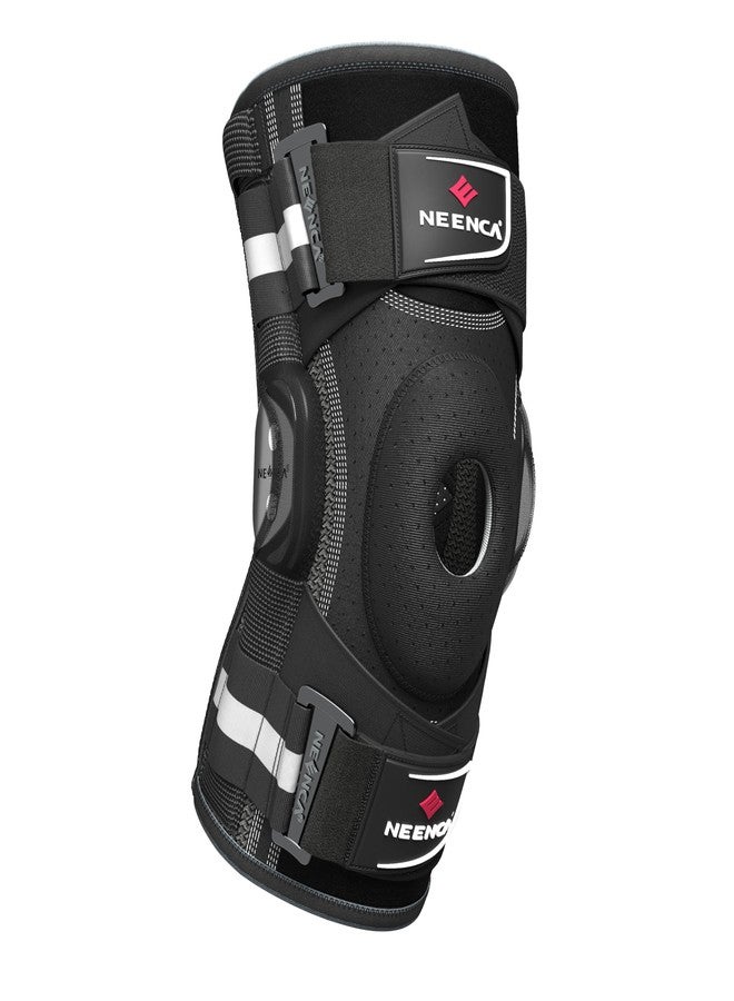 NEENCA Professional Knee Brace for Knee Pain, Hinged Knee Support with Patented X-Strap Fixing System, Strong Stability for Pain Relief, Arthritis, Meniscus Tear, ACL, PCL, MCL, Runner, Sport, Workout - Image 1