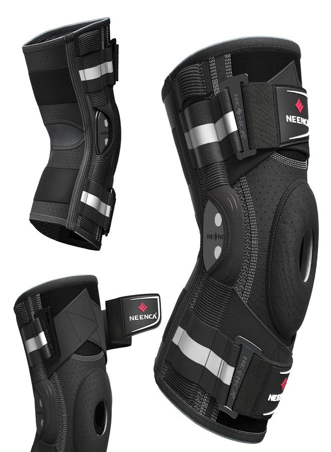 NEENCA Professional Knee Brace for Knee Pain, Hinged Knee Support with Patented X-Strap Fixing System, Strong Stability for Pain Relief, Arthritis, Meniscus Tear, ACL, PCL, MCL, Runner, Sport, Workout - Image 2