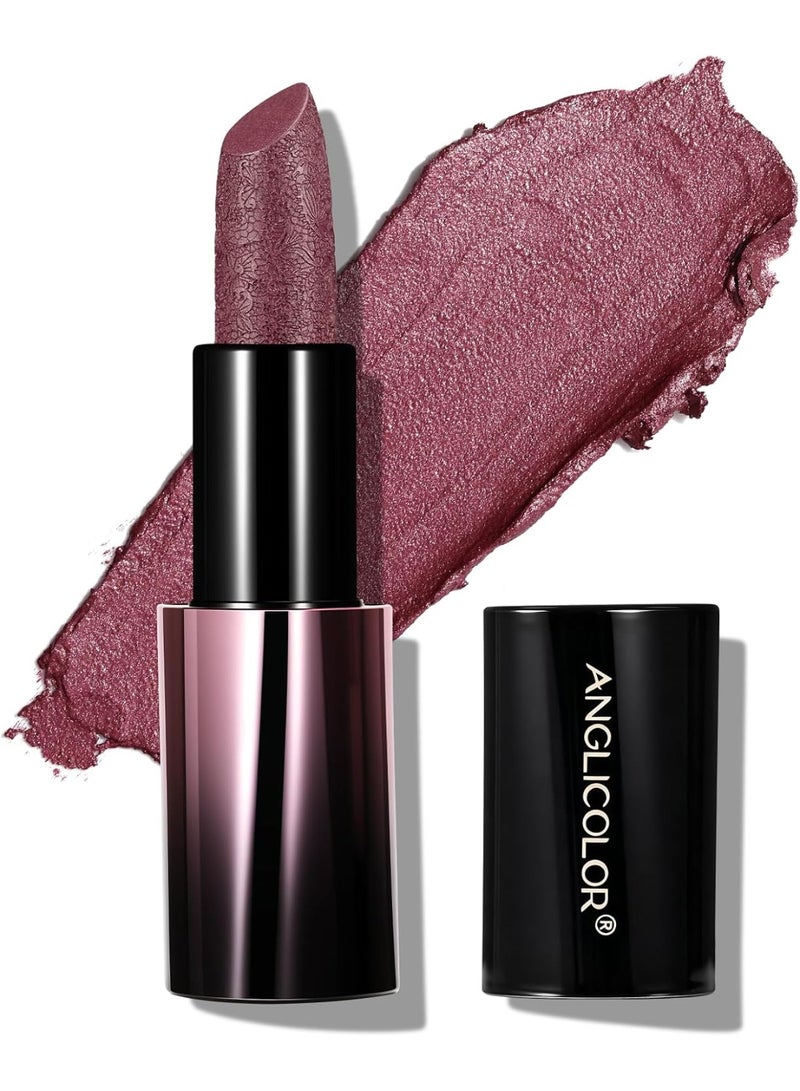 Anglicolor Metallic Lipstick For Subtle 3D Shimmer Effect,Glitter Lipstick,Light,Soft Cream Formula for Moisturized Lips,Non-Sticky (01 GOLD-FLECKED RUBY) - Image 1