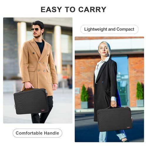 Losong 16.1/15.6 Inch Portable Monitor Case, 15.6 inch Laptop Protective Carrying Cover with PU Handle, Large Accessory Pocket and Water Resistant for Travel Monitor Bag Display Screen Sleeve, Black - Image 5