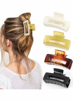 4PCS Hair Claw Clips, 4 Inch Large Hair Clips for Women Girls
