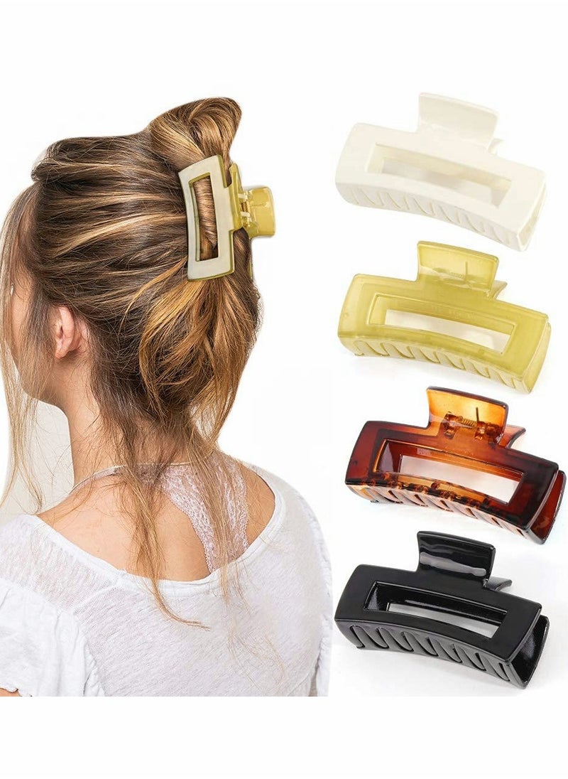 Excefore - 4PCS Hair Claw Clips, 4 Inch Large Hair Clips for Women Girls - Image 1