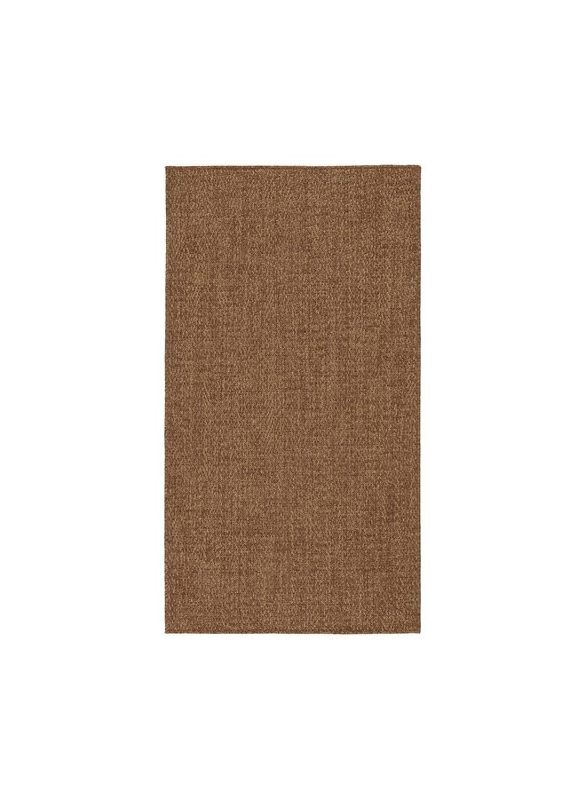 erorex Rug flatwoven, in/outdoor, medium brown, 80x150 cm - Image 1