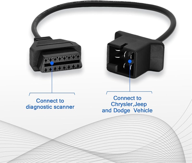 AMHTDOL OBD1 to OBD2 Adapter for Chrysler 6pin to 16pin Diagnostic Cable - Image 4