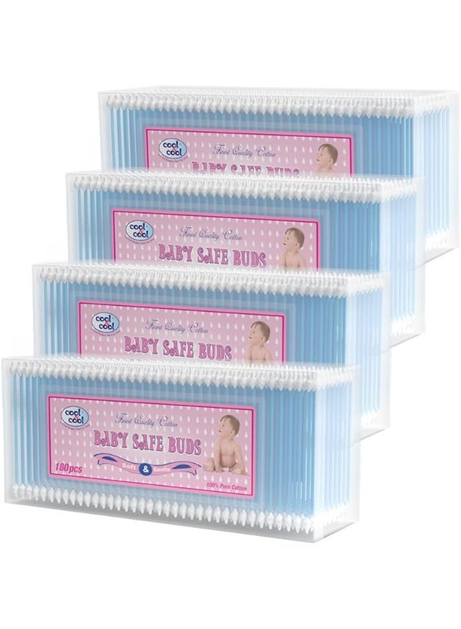 Cool & Cool عصي قطن باردة وباردة للأطفال 180 قطعة (عبوة من 4) - Image 1