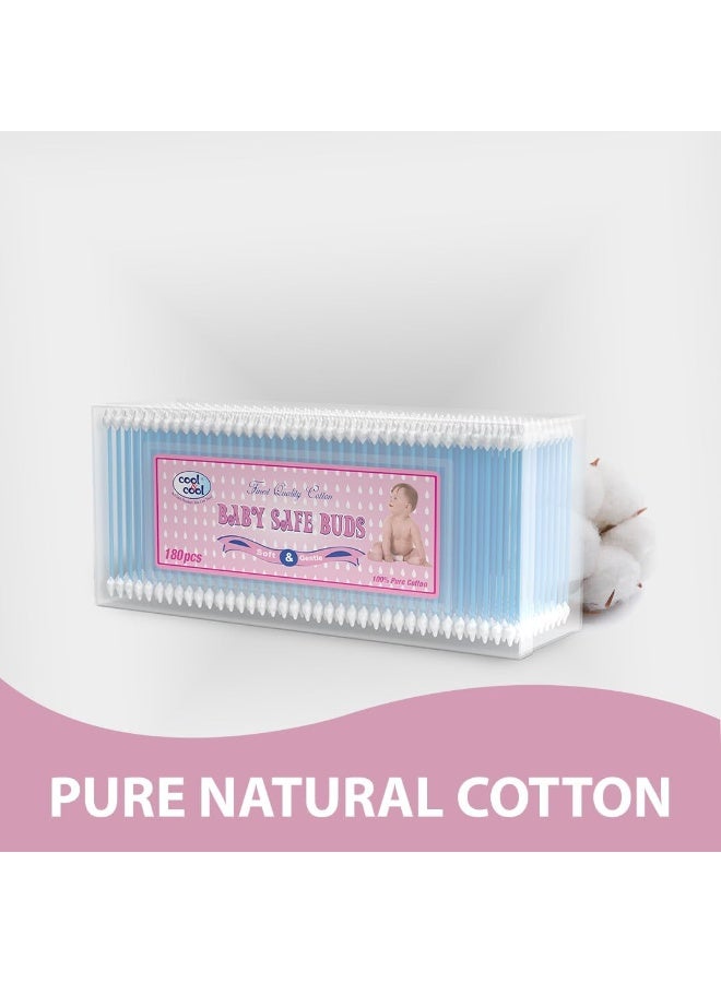 Cool & Cool عصي قطن باردة وباردة للأطفال 180 قطعة (عبوة من 4) - Image 2