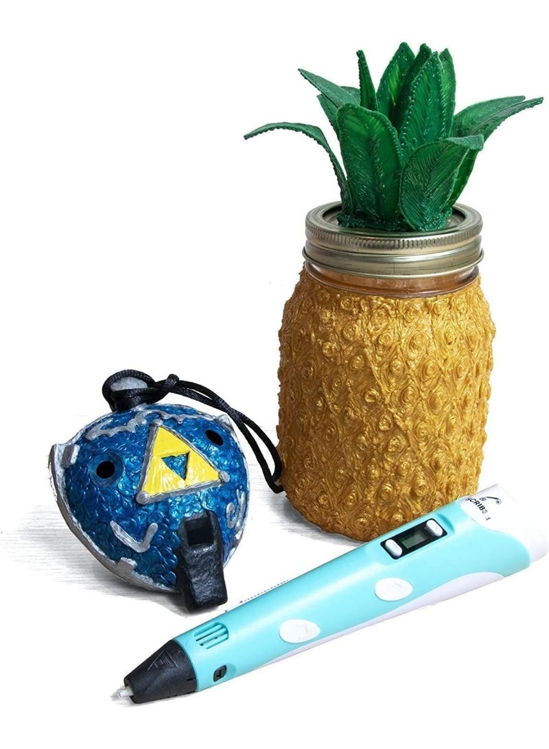3D Printing Pen with Display Includes 3D Pen 3 Starter Colors of PLA Filament Stencil Book Project Guide and Charger  - Image 4