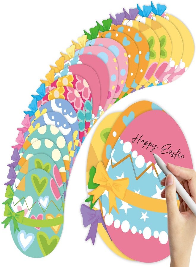 WorldBazaar Easter Egg Cutouts Bulletin Board Decoration 45 pcs DIY Egg Craft with Photo Space Spring Classroom Party Wall Decoration - Image 3