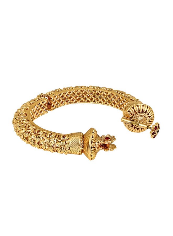 بيورا سوار كادا من بيورا مطلي بالذهب، قطعة واحدة سميكة قابلة للفتح، مقاس 2.4 بوصة، مجوهرات جوخرو العرقية التقليدية للنساء - Image 5