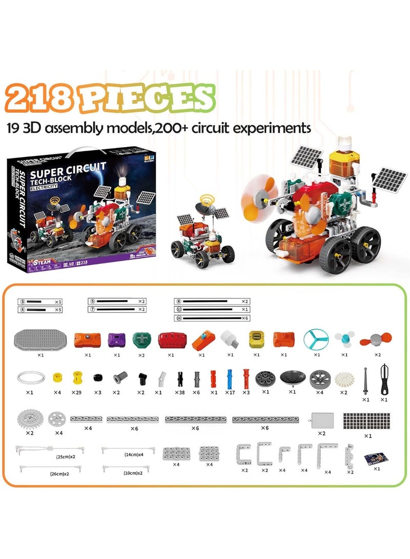 VELARO STEM Toys for Kids 8-13, 218 PCS 2-in-1 Solar Car Building Kit, DIY Physics Science Circuit Set with 20+ Experiments & 3D Models, Educational Engineering Gift for Boys and Girls - Image 2