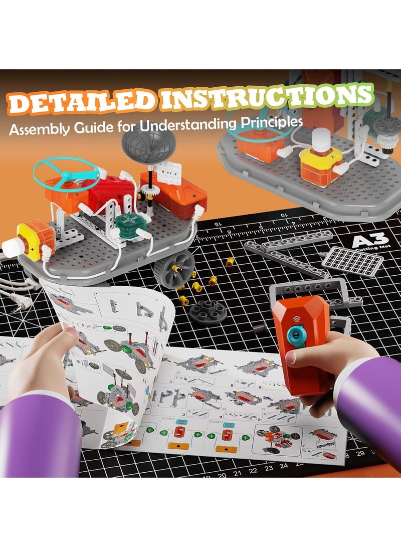 VELARO STEM Toys for Kids 8-13, 218 PCS 2-in-1 Solar Car Building Kit, DIY Physics Science Circuit Set with 20+ Experiments & 3D Models, Educational Engineering Gift for Boys and Girls - Image 5