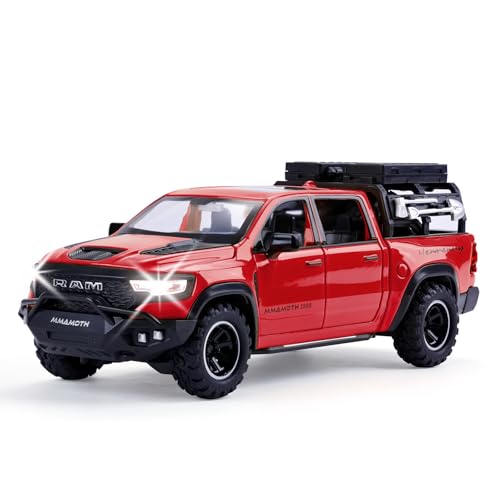 SASBSC Toy Dodge Mammoth Pickup Truck Model Car Vehicle Toy for Kids Boys 3+ Years, Diecast Metal Truck with Sound and Light, 1:32 Alloy Toy Truck for Kids Birthday Gift and Model Collection - Image 1