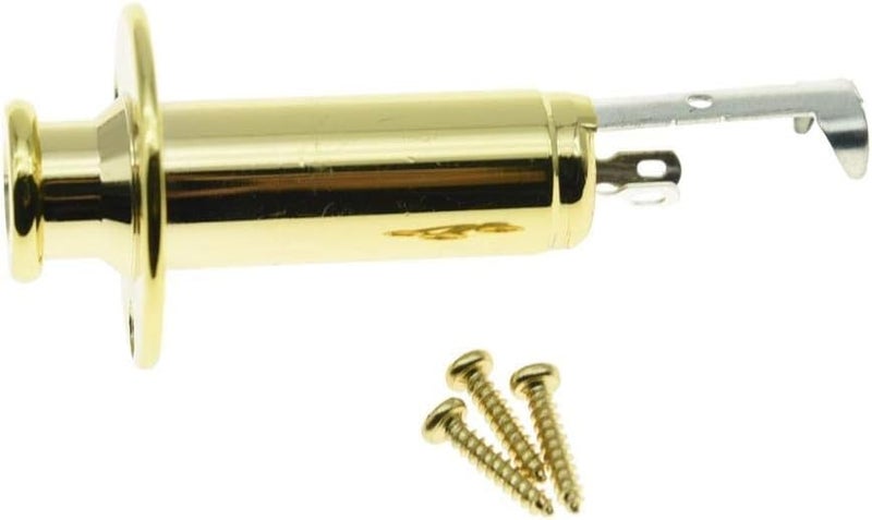 KAISH 6.35mm Acoustic Electric Guitar Bass Mono Endpin Output Jack Strap Button Jack Socket Gold - Image 2