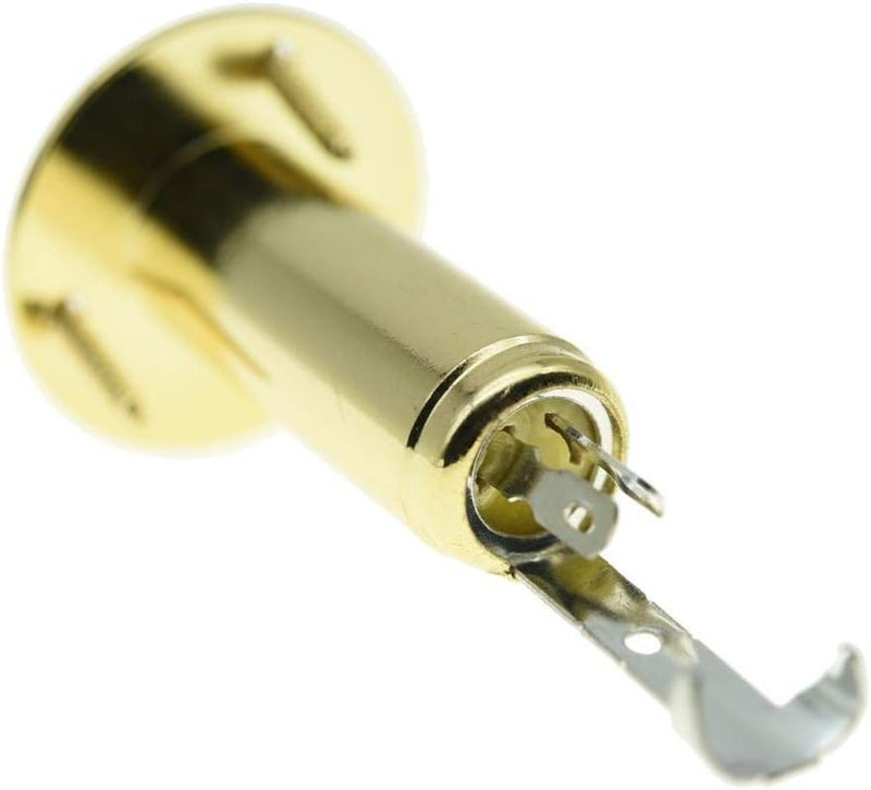 KAISH 6.35mm Acoustic Electric Guitar Bass Mono Endpin Output Jack Strap Button Jack Socket Gold - Image 4