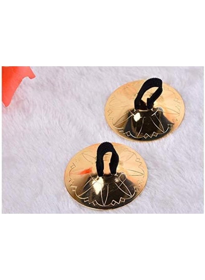 Generic Wowlife 4 Pcs/2 Pairs Professional Belly Dancing Dance Costume Oriental Dance Finger Zills Finger Cymbals for Dancer Evening Party  - Image 4