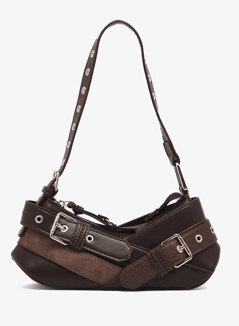 ELLA Metal Detail Embellished East-To-West Bag