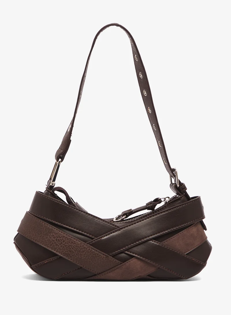 ELLA Metal Detail Embellished East-To-West Bag