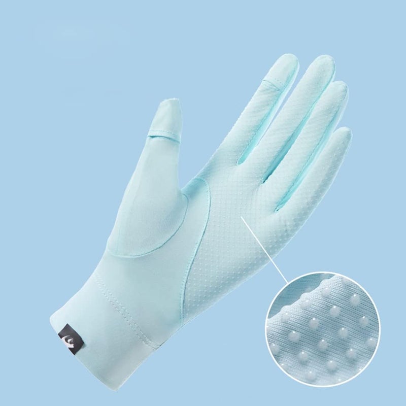 Antcher UV Sun Protection Gloves for Women - Ice Silk Fingerless Touch Screen Non-Slip Gloves for Outdoor Activities - Image 3