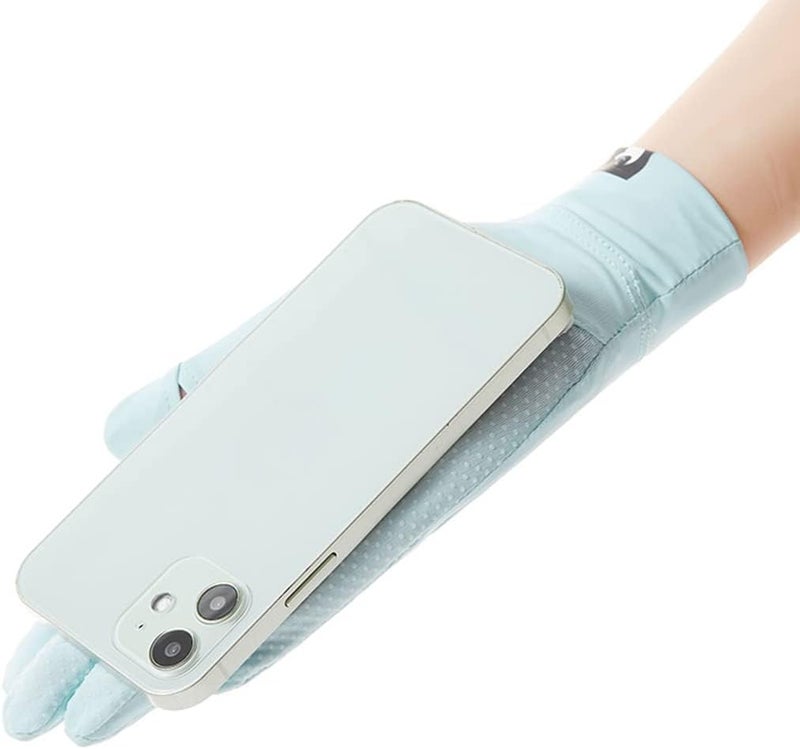 Antcher UV Sun Protection Gloves for Women - Ice Silk Fingerless Touch Screen Non-Slip Gloves for Outdoor Activities - Image 4