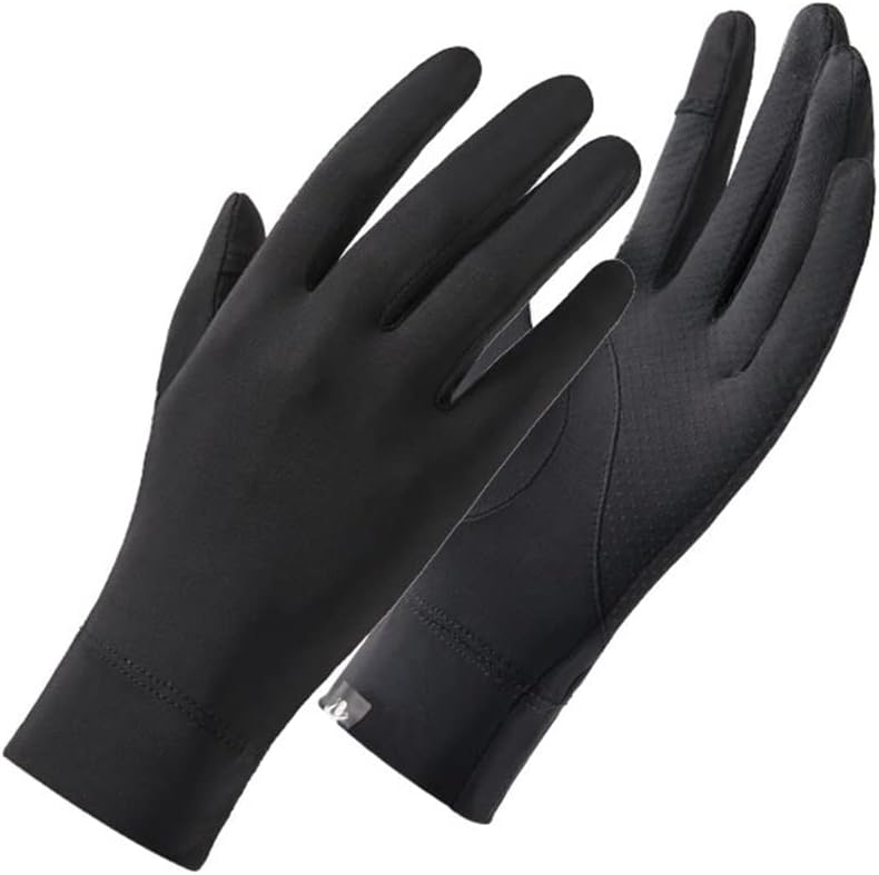 Antcher UV Sun Protection Gloves for Women - Ice Silk Fingerless Touch Screen Non-Slip Gloves for Outdoor Activities - Image 1