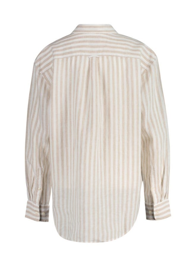 غانت قميص كتان مخطط مريح من جانت - Image 3