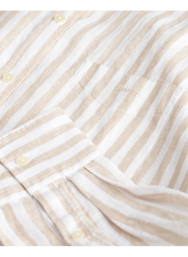 غانت قميص كتان مخطط مريح من جانت - Image 4