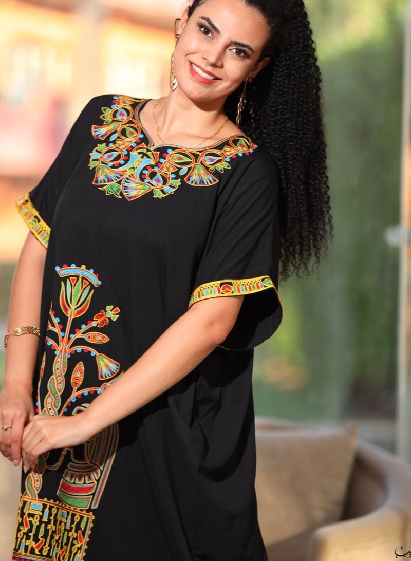 Brides Kuwaiti butterfly jalabiya with an embroidered inner belt A-469 