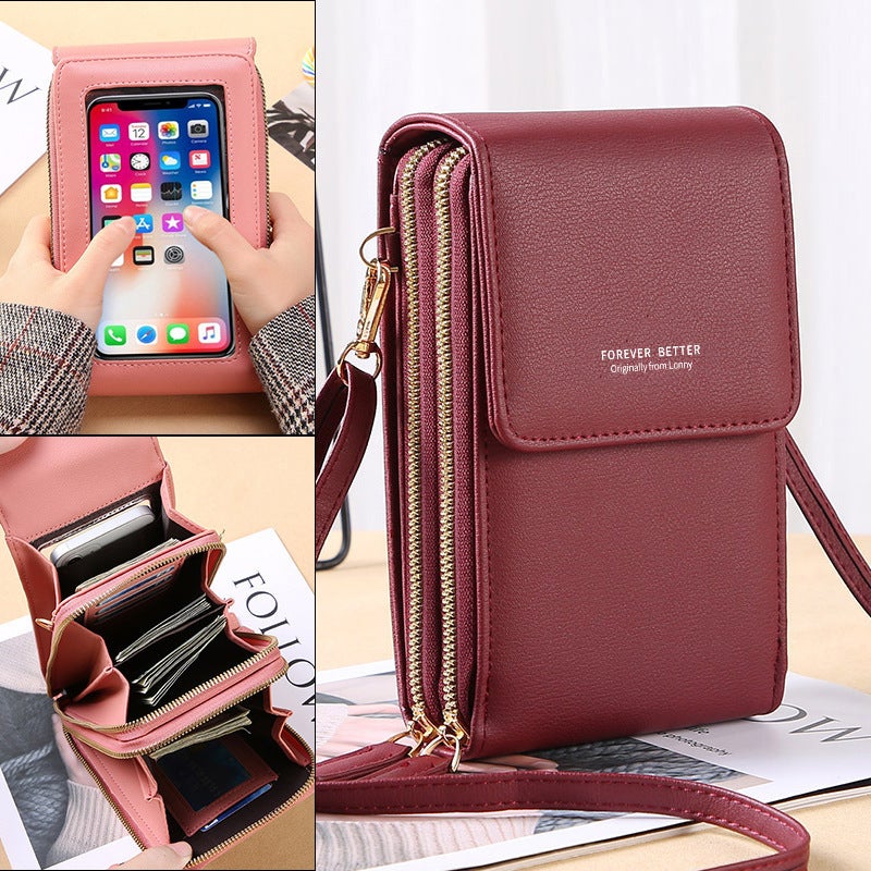Multifunctional Solid Color PU Leather Wallet, RFID Blocking Design Portable Daily Storage Purse for Cards Cash Coin Business Use - Image 1