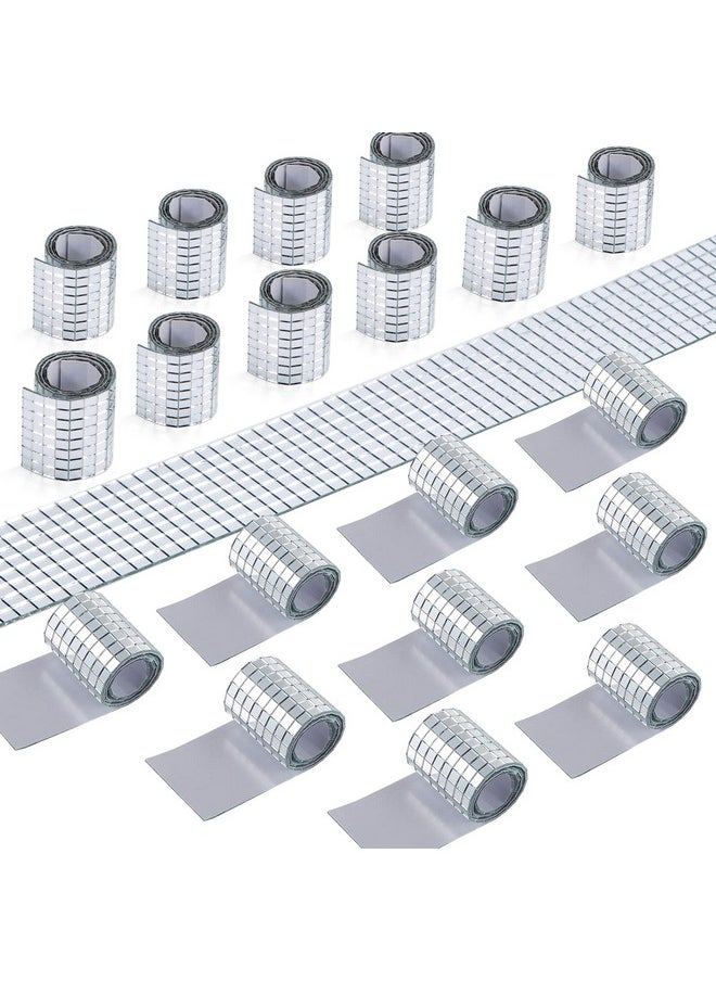 PP OPOUNT PP OPOUNT 9440 PCS Self Adhesive Mirror Mosaics Sheets, 5 x 5 mm Silver Mirrors Mosaic Square Glass for Craft,Home Decorations  - Image 1