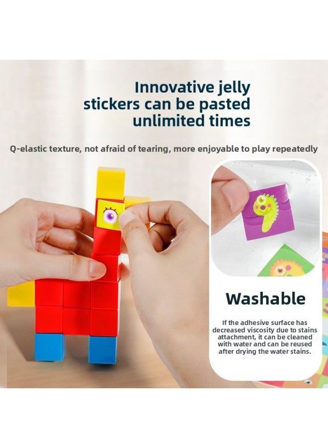 Children's Educational Toys Magnetic Square Building Blocks Magnetic Cube Large Particles 2CM Three-dimensional Geometry-color:6647 Colorful 2CM Magnetic Squares [48 Particles] Chinese Packaging Starting From 36 Boxes  - Image 3