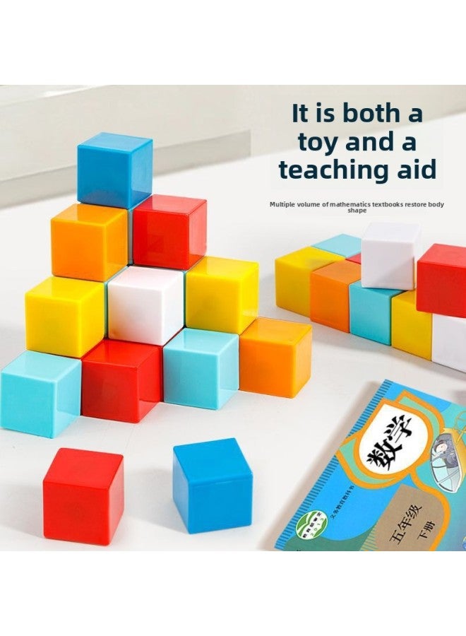 Children's Educational Toys Magnetic Square Building Blocks Magnetic Cube Large Particles 2CM Three-dimensional Geometry-color:6647 Colorful 2CM Magnetic Squares [48 Particles] Chinese Packaging Starting From 36 Boxes  - Image 4