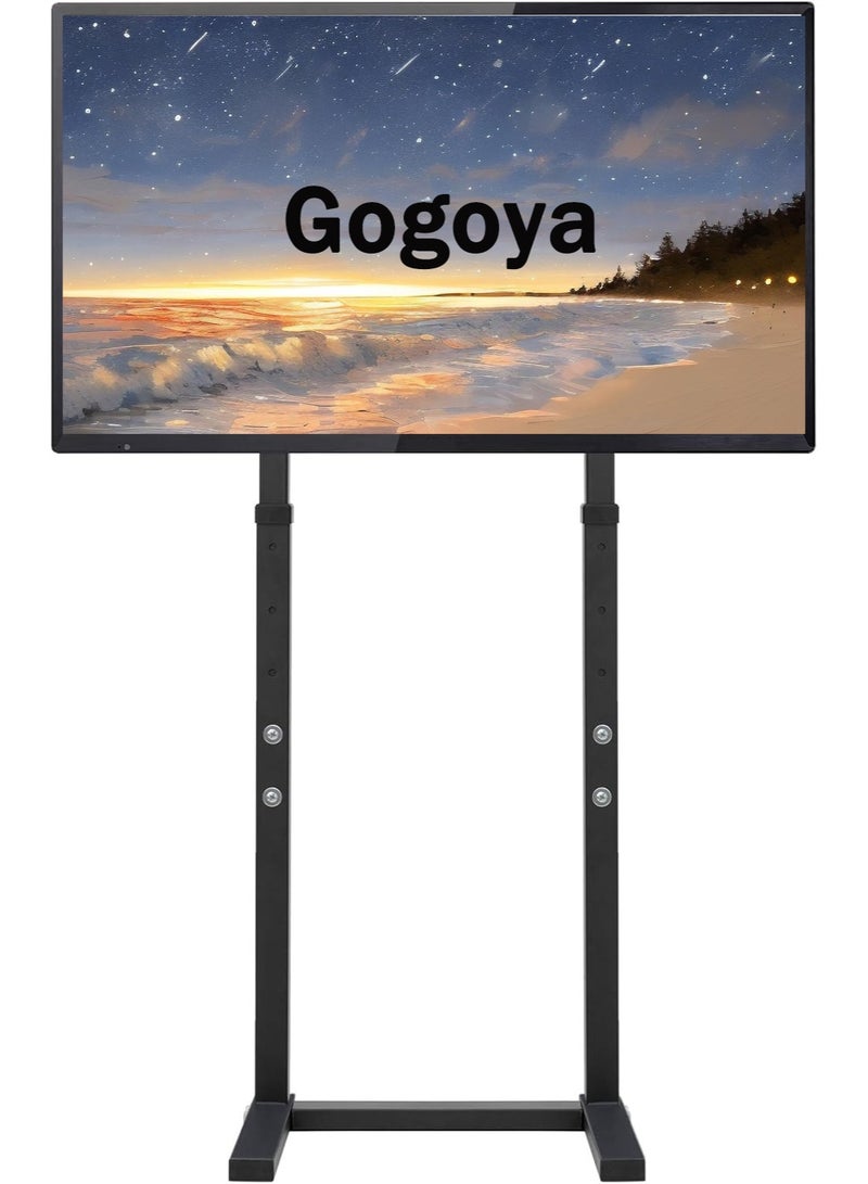 Gogoya TV Floor Stand, Tall TV Stand Height Adjustable TV Mount Stand Free Standing TV Bracket for 32”-65” Flat Panel LED LCD Screens Max VESA 600x400 up to Loading Weight 40KG,Black - Image 1