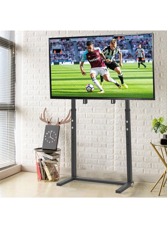 Gogoya TV Floor Stand, Tall TV Stand Height Adjustable TV Mount Stand Free Standing TV Bracket for 32”-65” Flat Panel LED LCD Screens Max VESA 600x400 up to Loading Weight 40KG,Black - Image 3