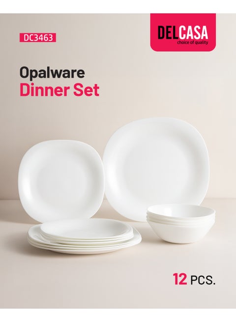Delcasa 12 Piece Opalware Dinner Set- DC3463