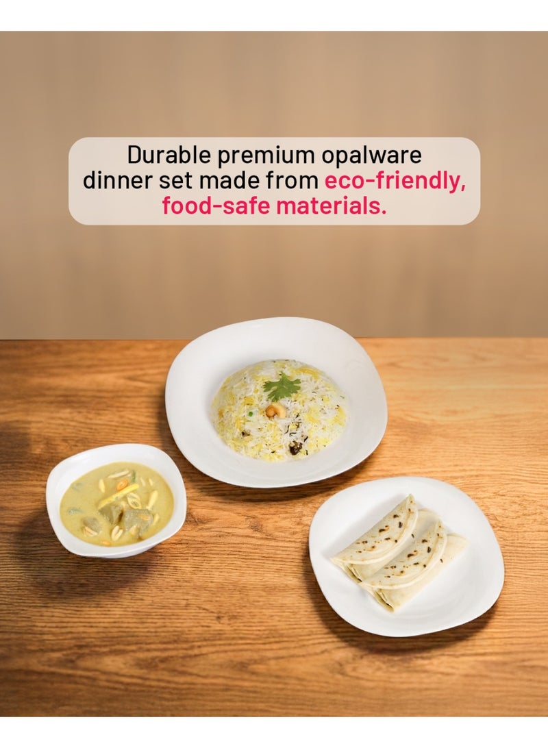 ديلكاسا طقم عشاء أوبال وير من ديلكاسا، 12 قطعة - DC3463 - Image 2