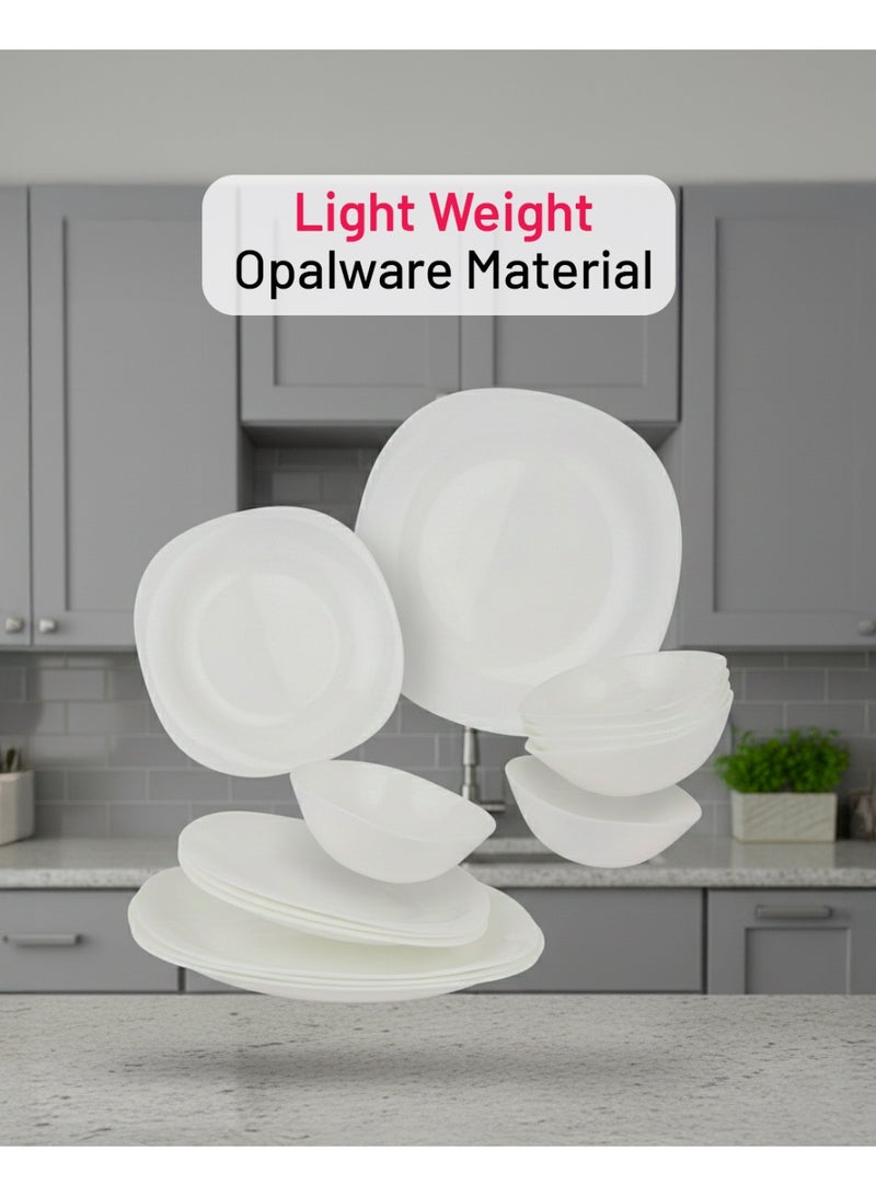 ديلكاسا طقم عشاء أوبال وير من ديلكاسا، 12 قطعة - DC3463 - Image 3