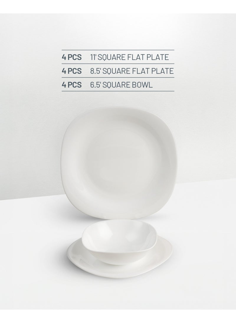 ديلكاسا طقم عشاء أوبال وير من ديلكاسا، 12 قطعة - DC3463 - Image 5