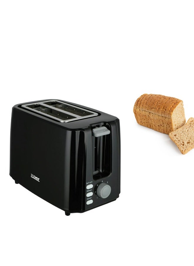 XPER - Toaster - 2 Slices - 750 Watts - 7 Settings - Black - XPTO-750 - Image 1