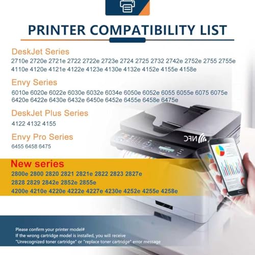 ANKINK Remanufactured 67XL Ink Cartridge Replacement for DeskJet Envy 2700 2700e 4100 6400 4155e 2755e 6000 2855e 2827e 2752e 4100e 6458 6455e 4152 6055e 6052e 4152e 2742e 6400e with V260501 Chips - Image 3