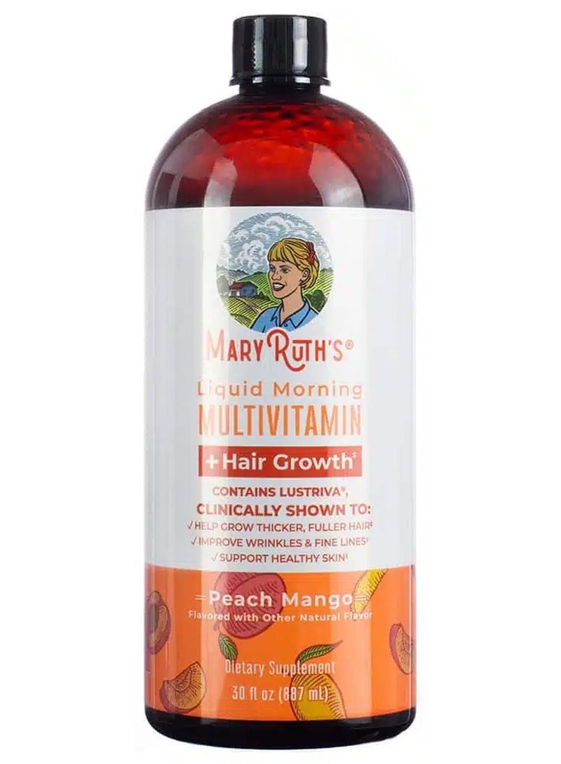 MaryRuth Organics Multivitamin + Hair Growth Peach Mango - 30 fl oz - Image 1