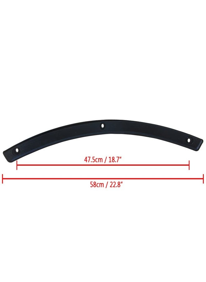 FATECIM Batwing Windshield Windscreen Trim with Rubber Gasket for Harley Touring Electra Street Tri Glide Ultra Limited 2014-2019 Gloss Black - Image 4