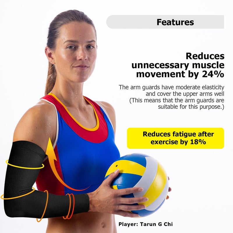 Peabownn Volleyball Arm Sleeves youth girls - 3XS-XL Compression Volleyball Arm Sleeves for women teen girls tandem kids without pads NewM - Image 2