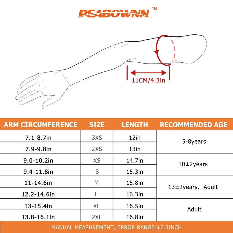 Peabownn Volleyball Arm Sleeves youth girls - 3XS-XL Compression Volleyball Arm Sleeves for women teen girls tandem kids without pads NewM - Image 3