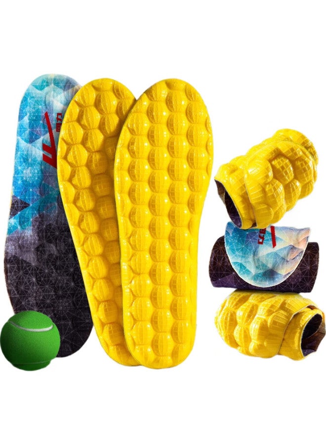 Warrior 2 Double Pack Sports Insoles Men Shock Absorption Soft Elasticity Odor-Proof Breathable Sweat Absorption Military Training 7071 Starry Sky 35-36 - Image 2