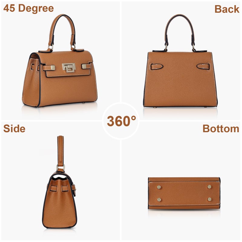 YFGBCX Mini Satchel Bag Top Handle Purse for Women Small Crossbody Bag Handbag Designer Purse with Detachable Strap - Image 3