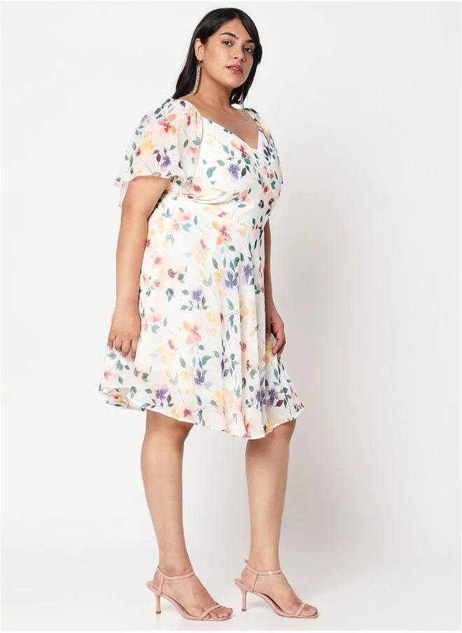 Mish Floral Chiffon Dress